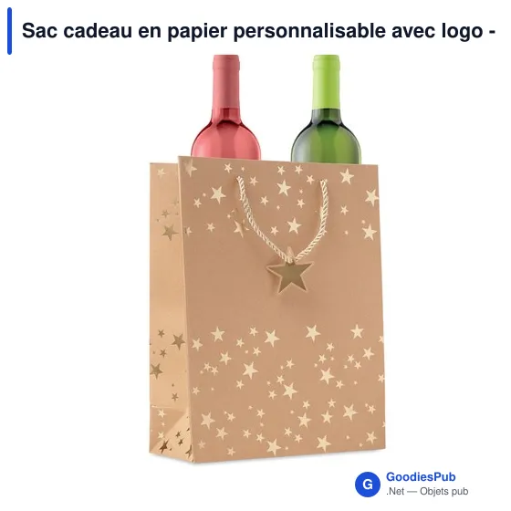 Sac cadeau en papier personnalisable avec logo - SPARKLE - Image 6