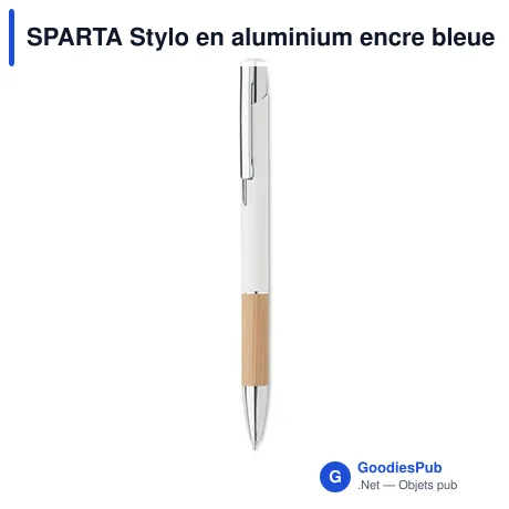 SPARTA Stylo en aluminium encre bleue