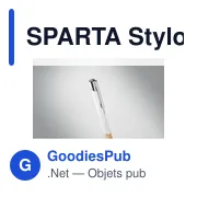 SPARTA Stylo en aluminium encre bleue - Miniature 5