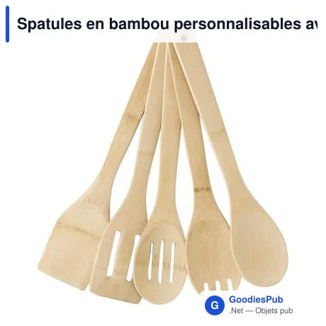 Spatules en bambou personnalisables avec logo - Benny