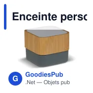 Enceinte personnalisable carrée en bambou 3 W avec logo - Square - Miniature 2