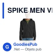 SPIKE MEN VESTE ZIP CAPUCHE - Miniature 1