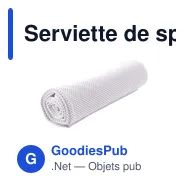 Serviette de sport personnalisable avec logo - SportsTowel - Miniature 2