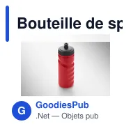 Bouteille de sport personnalisable 500ml avec logo - SPOT FRESH - Miniature 12