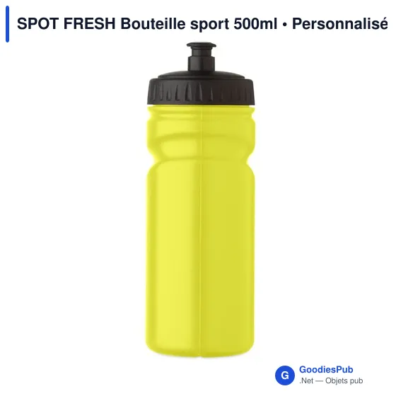 Bouteille de sport personnalisable 500ml avec logo - SPOT FRESH - Image 3