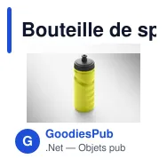 Bouteille de sport personnalisable 500ml avec logo - SPOT FRESH - Miniature 4