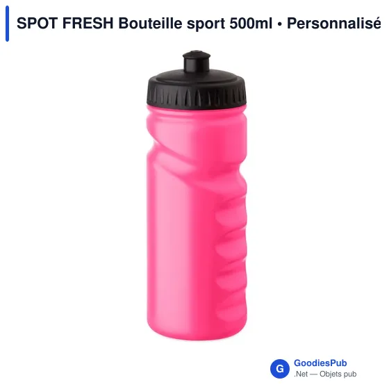 Bouteille de sport personnalisable 500ml avec logo - SPOT FRESH - Image 5
