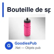 Bouteille de sport personnalisable 500ml avec logo - SPOT FRESH - Miniature 8