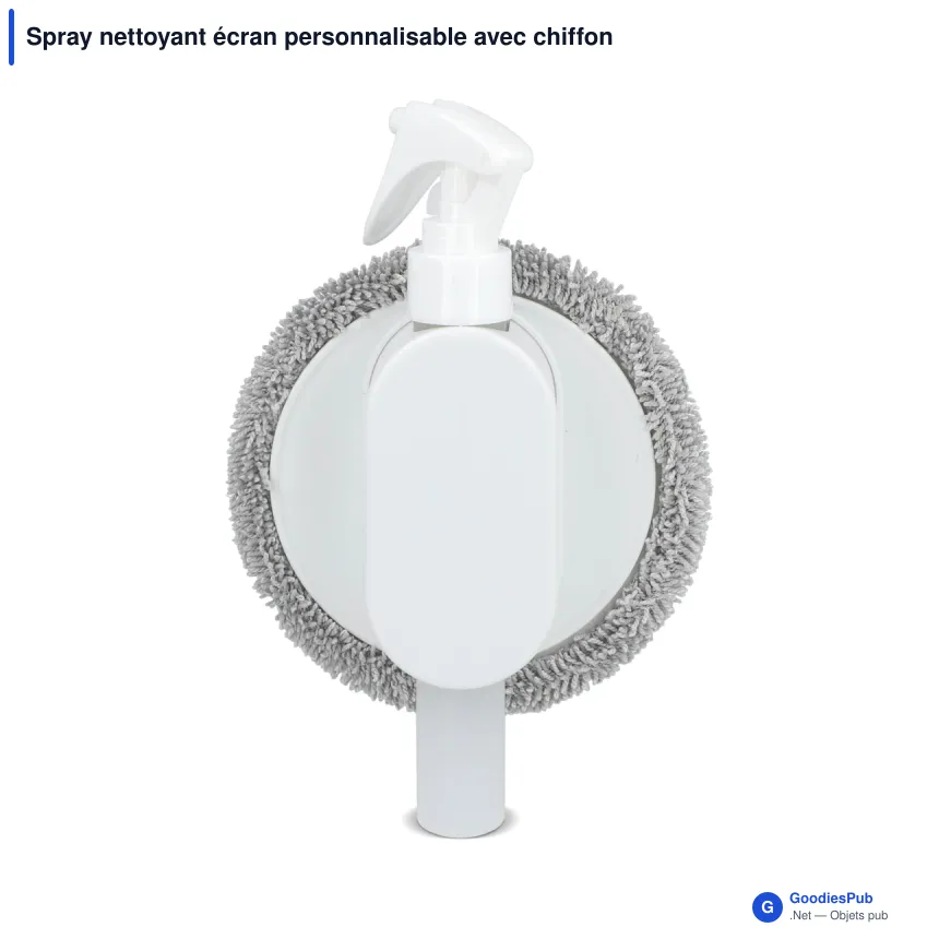 Spray nettoyant écran personnalisable avec chiffon 2 en 1 avec logo - Clean - Image 2