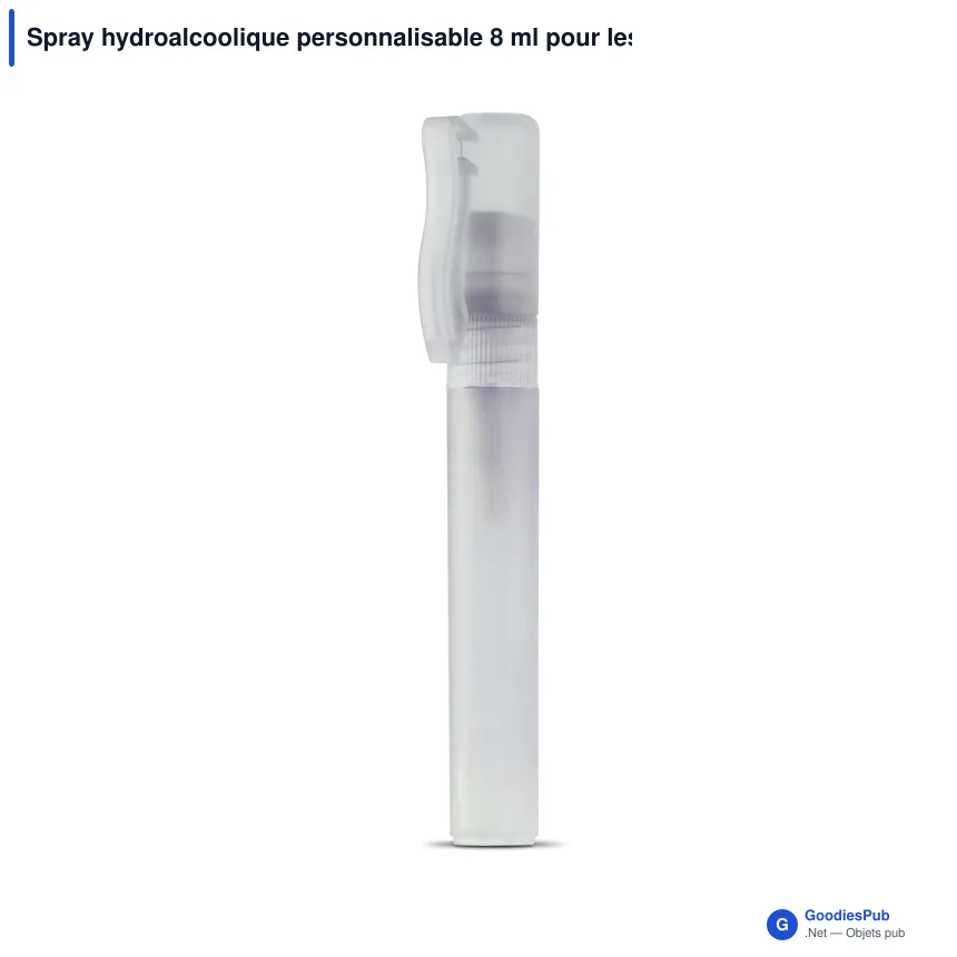 Spray hydroalcoolique personnalisable 8 ml pour les mains avec logo - Pocket - Image 3