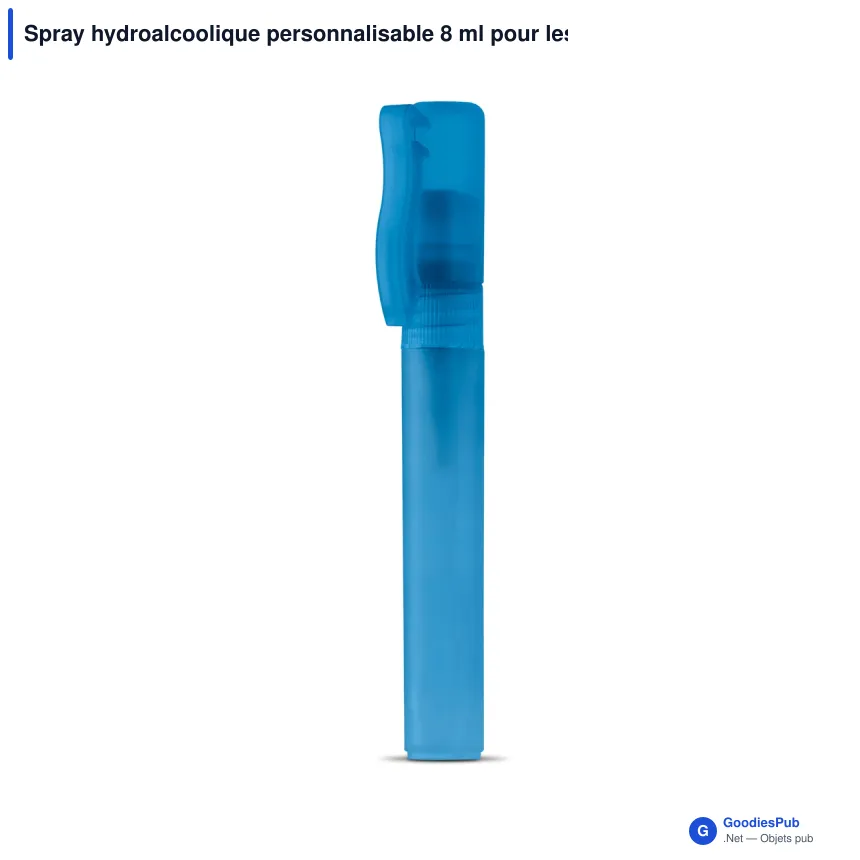 Spray hydroalcoolique personnalisable 8 ml pour les mains avec logo - Pocket - Image 4
