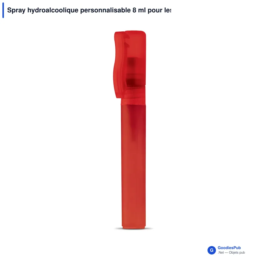 Spray hydroalcoolique personnalisable 8 ml pour les mains avec logo - Pocket - Image 5