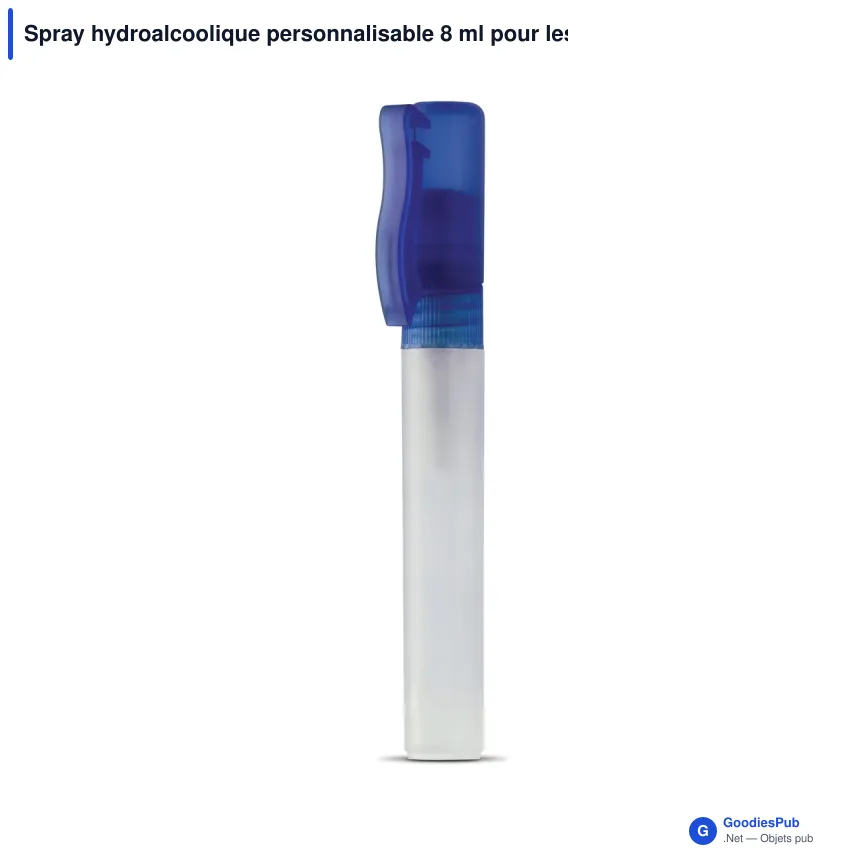Spray hydroalcoolique personnalisable 8 ml pour les mains avec logo - Pocket - Image 6