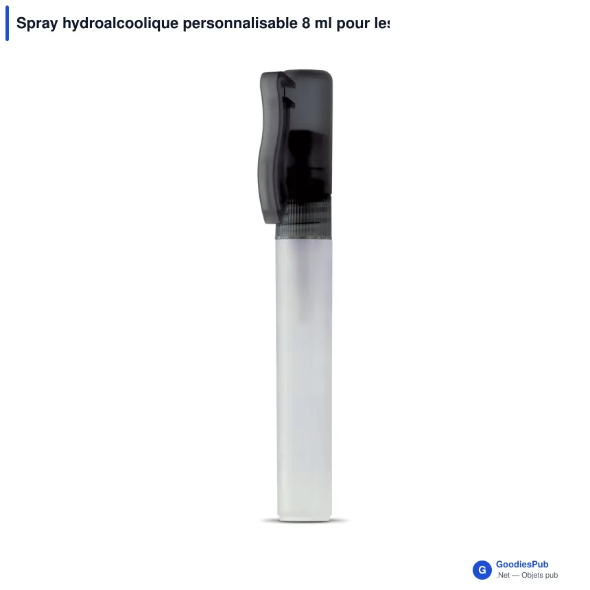 Spray hydroalcoolique personnalisable 8 ml pour les mains avec logo - Pocket - Image 7