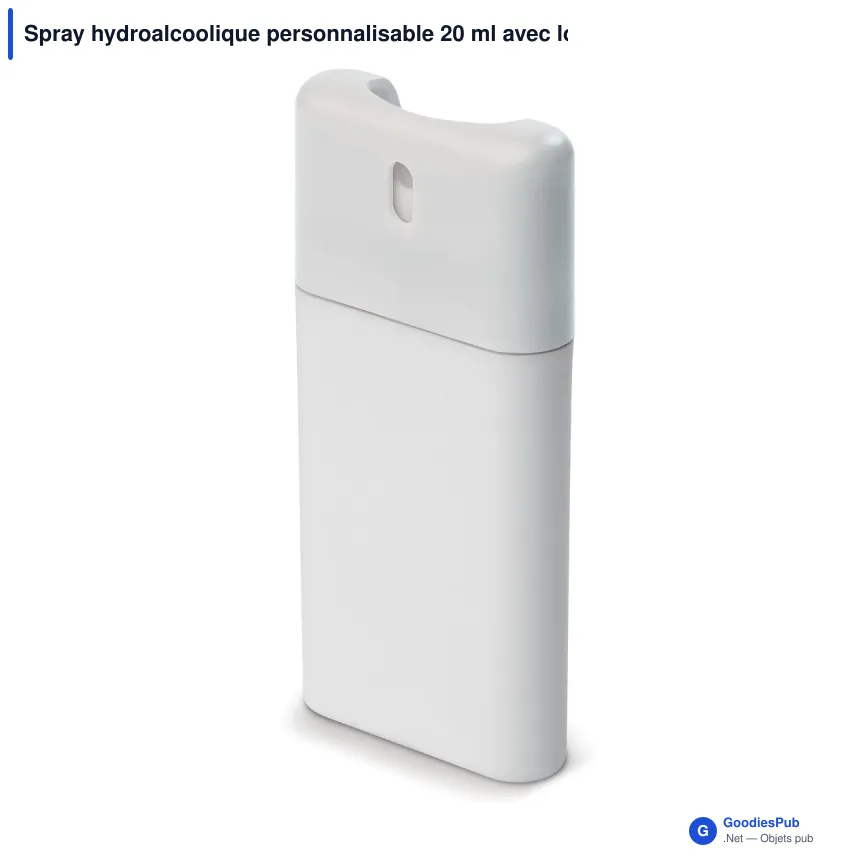 Spray hydroalcoolique personnalisable 20 ml avec logo - Format poche - Image 2