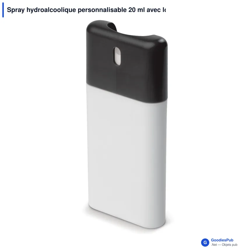 Spray hydroalcoolique personnalisable 20 ml avec logo - Format poche - Image 4