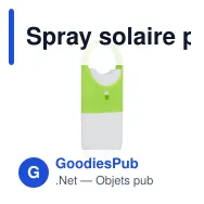 Spray solaire personnalisable SPF 30 format 10 ml avec logo - Spray plat - Miniature 4