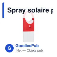 Spray solaire personnalisable SPF 30 format 10 ml avec logo - Spray plat - Miniature 7