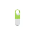 Variante Blanc / vert clair - Spray solaire personnalisable SPF 30 format 10 ml avec logo - Spray plat