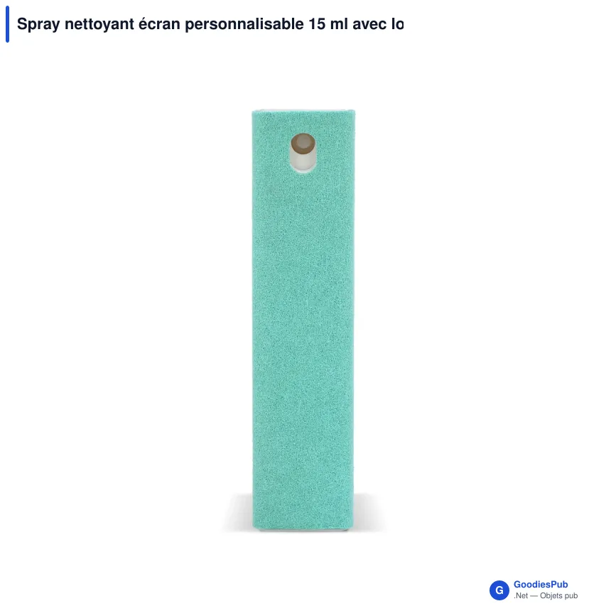 Spray nettoyant écran personnalisable 15 ml avec logo - Bicolore microfibre - Image 2