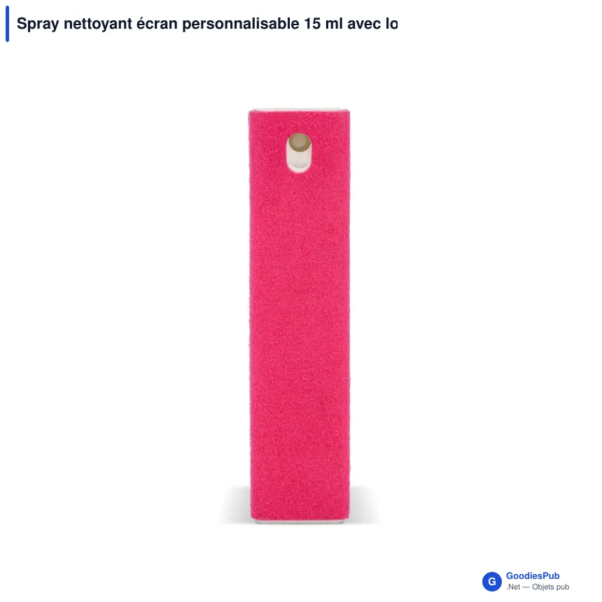 Spray nettoyant écran personnalisable 15 ml avec logo - Bicolore microfibre - Image 7