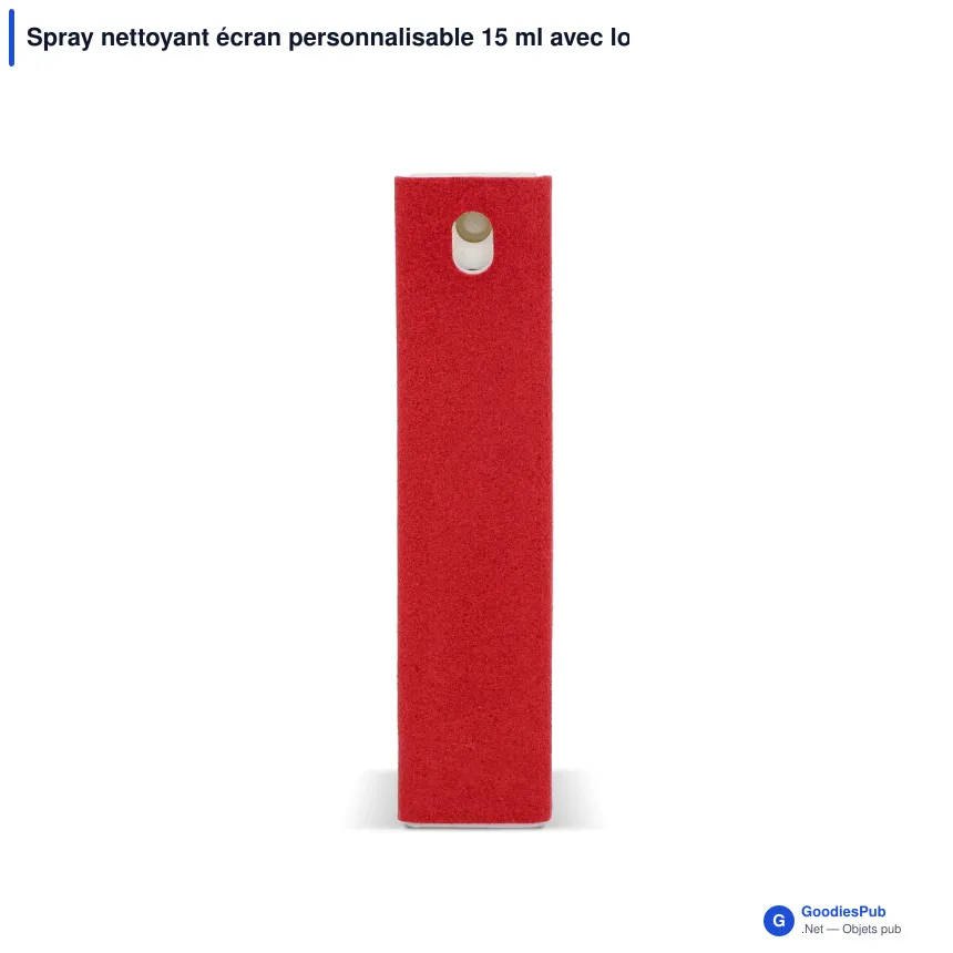 Spray nettoyant écran personnalisable 15 ml avec logo - Bicolore microfibre - Image 8