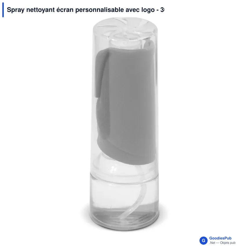Spray nettoyant écran personnalisable avec logo - 30 ml et chiffon microfibre - Image 2