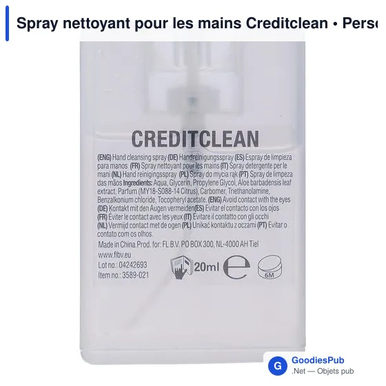 Spray nettoyant pour les mains Creditclean - Image 2