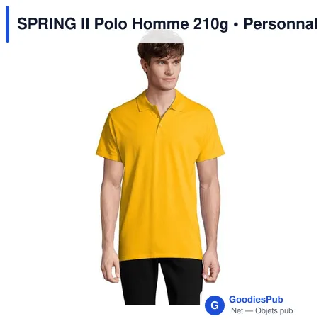 SPRING II Polo Homme 210g