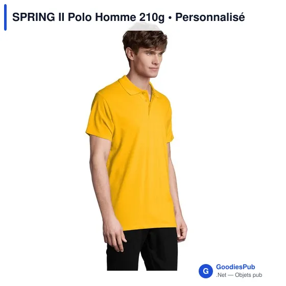 SPRING II Polo Homme 210g - Image 3