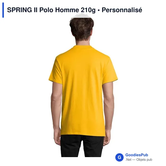 SPRING II Polo Homme 210g - Image 5