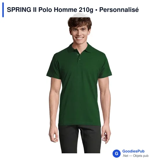 SPRING II Polo Homme 210g - Image 7