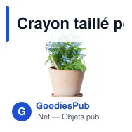 Crayon taillé personnalisable avec logo - Sproutworld Sharpened Pencil - Miniature 1