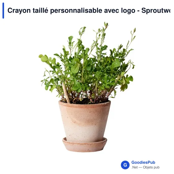Crayon taillé personnalisable avec logo - Sproutworld Sharpened Pencil - Image 11