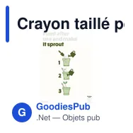 Crayon taillé personnalisable avec logo - Sproutworld Sharpened Pencil - Miniature 3