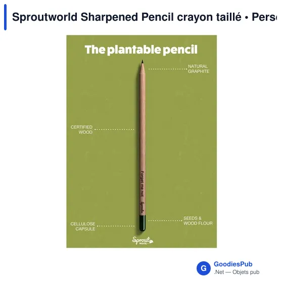 Crayon taillé personnalisable avec logo - Sproutworld Sharpened Pencil - Image 4