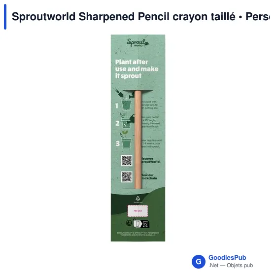 Crayon taillé personnalisable avec logo - Sproutworld Sharpened Pencil - Image 6