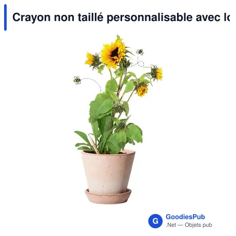 Crayon non taillé personnalisable avec logo - Sproutworld
