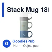 Mug empilable personnalisable en céramique avec logo - Stack Mug 180 ml - Miniature 1