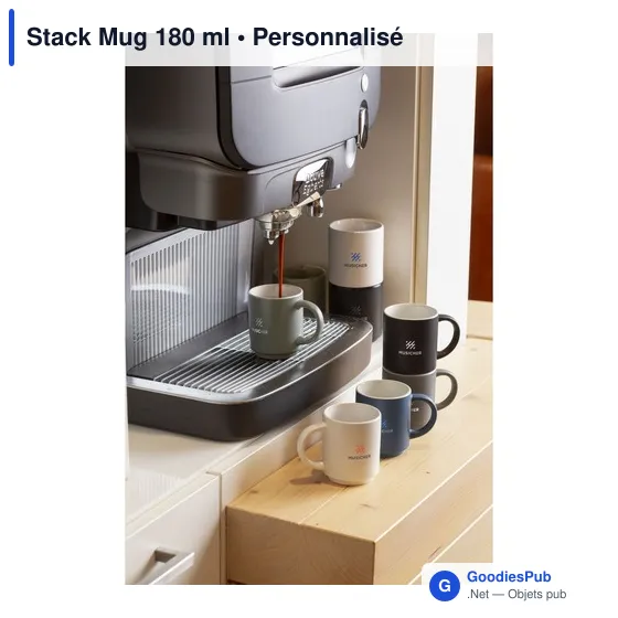 Mug empilable personnalisable en céramique avec logo - Stack Mug 180 ml - Image 2