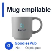 Mug empilable personnalisable en céramique avec logo - Stack Mug 180 ml - Miniature 12