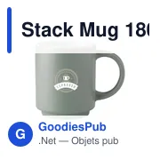 Mug empilable personnalisable en céramique avec logo - Stack Mug 180 ml - Miniature 3