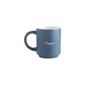 Variante bleu - Mug empilable personnalisable en céramique avec logo - Stack Mug 180 ml