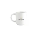 Variante blanc - Mug empilable personnalisable en céramique avec logo - Stack Mug 180 ml
