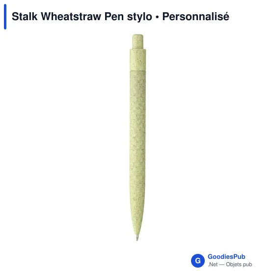 Stylo à bille personnalisable en paille de blé avec logo - Image 2