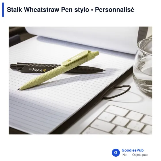 Stylo à bille personnalisable en paille de blé avec logo - Image 4