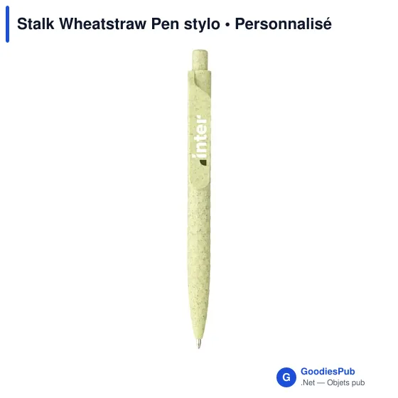 Stylo à bille personnalisable en paille de blé avec logo - Image 5