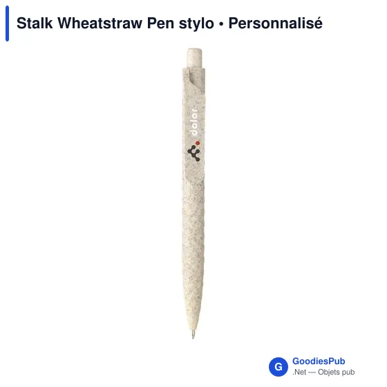 Stylo à bille personnalisable en paille de blé avec logo - Image 6