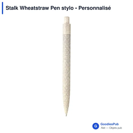 Stylo à bille personnalisable en paille de blé avec logo - Image 7