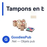 Tampons en bois personnalisables pour Noël - Set STAMPIEavec logo - Miniature 1
